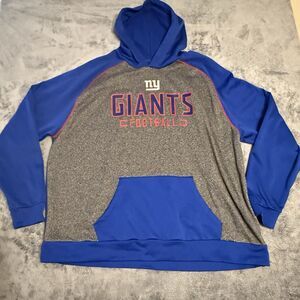 Fanatics NFL New York NY Giants Hoodie Size 3XL‎ Gray Heather /Blue